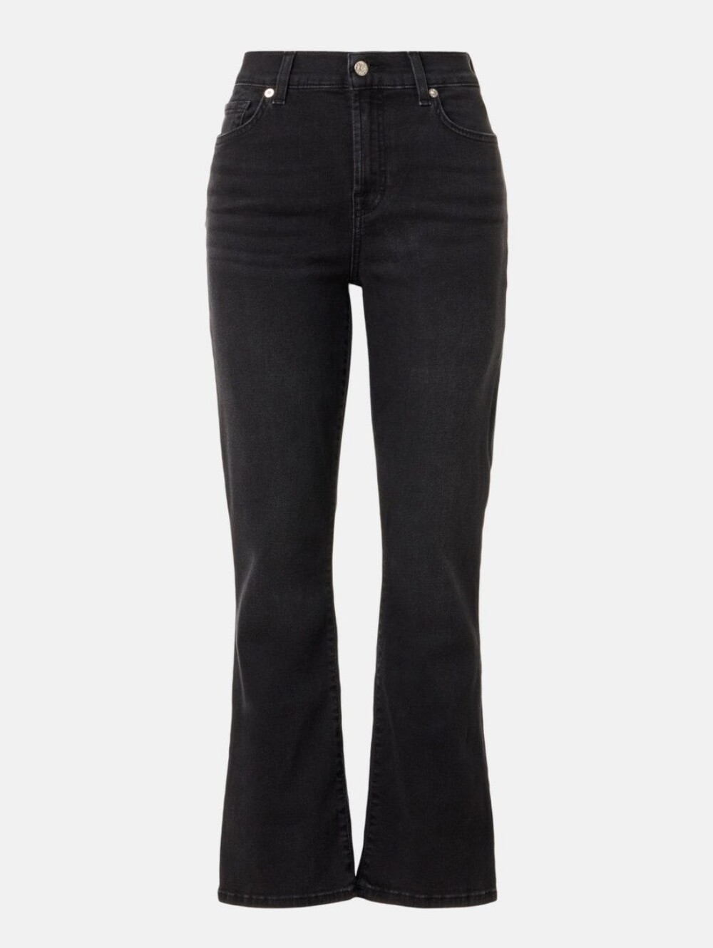 7 For All Mankind Luxe Vintage High Waist Slim Kick Jeans, Size 25, Black
